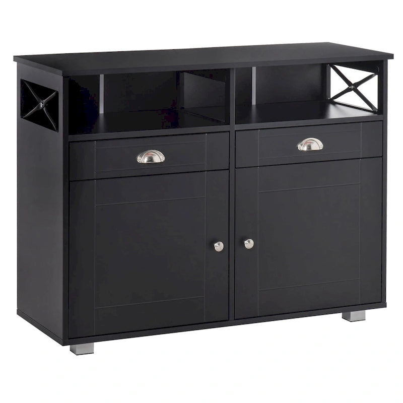 Sideboard Buffet Cabinet with 2 Drawers and 2 Enclosed Cabinets