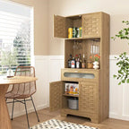 67 Armadio dispensa alto a buffet, credenza autoportante per casa, cucina, mobile bar alto autoportante