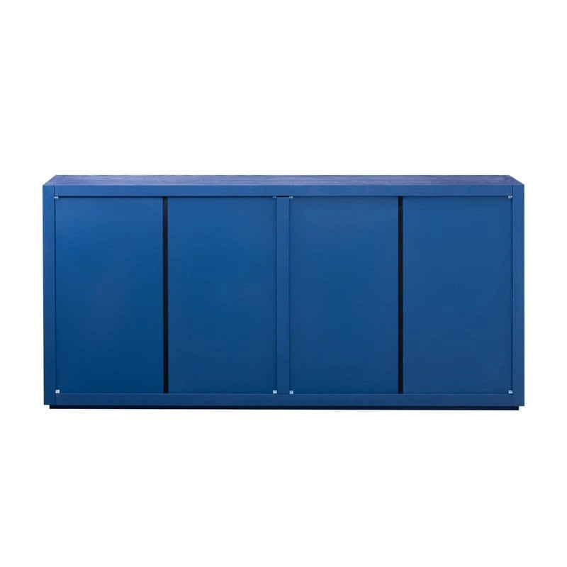 4-Door Ash Veneer Sideboard Cabinet with Adjustable Shelves - 63.1W