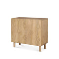 Heera Light Brown Diamond Motif w/ Shelf Accent Cabinet - 36.0L x 16.3W x 32.0H