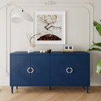 Mobile credenza a 4 ante con impiallacciatura in legno massello