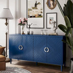 Mobile credenza a 4 ante con impiallacciatura in legno massello