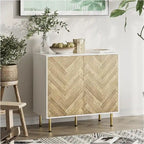 Credenza con due ante e piedini regolabili per soggiorno - 31.2P x 29.1L x 15.6A