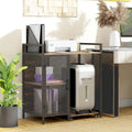Rolling Printer Stand with USB Charging Ports and Adjustable Shelf
