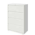 36W 4-Drawer Lateral File Cabinet for Home and Office with Matte Texture Finish