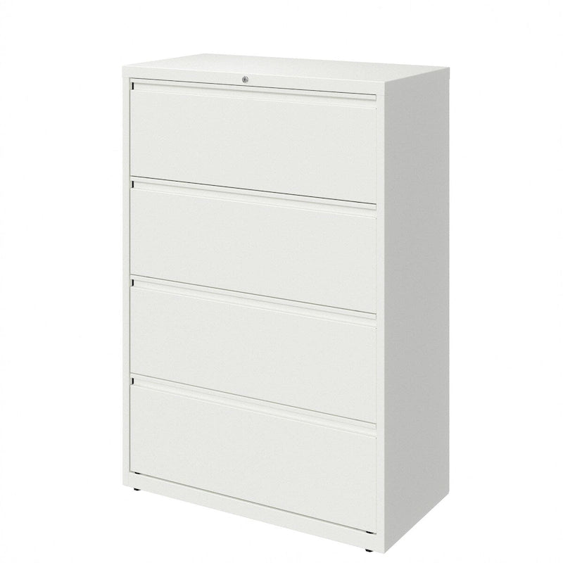 36W 4-Drawer Lateral File Cabinet for Home and Office with Matte Texture Finish