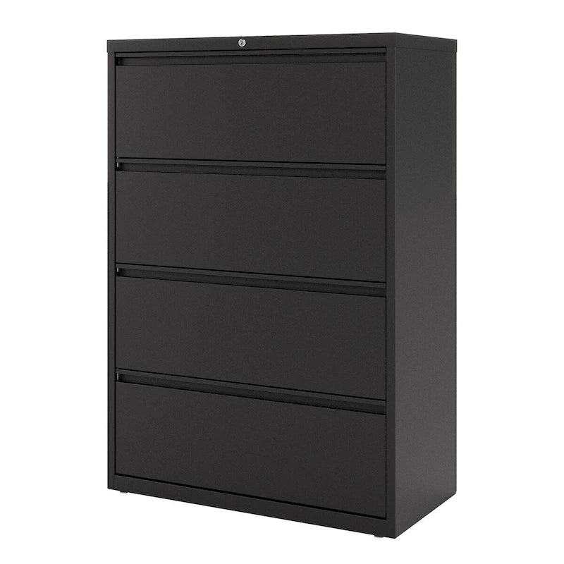 36W 4-Drawer Lateral File Cabinet for Home and Office with Matte Texture Finish