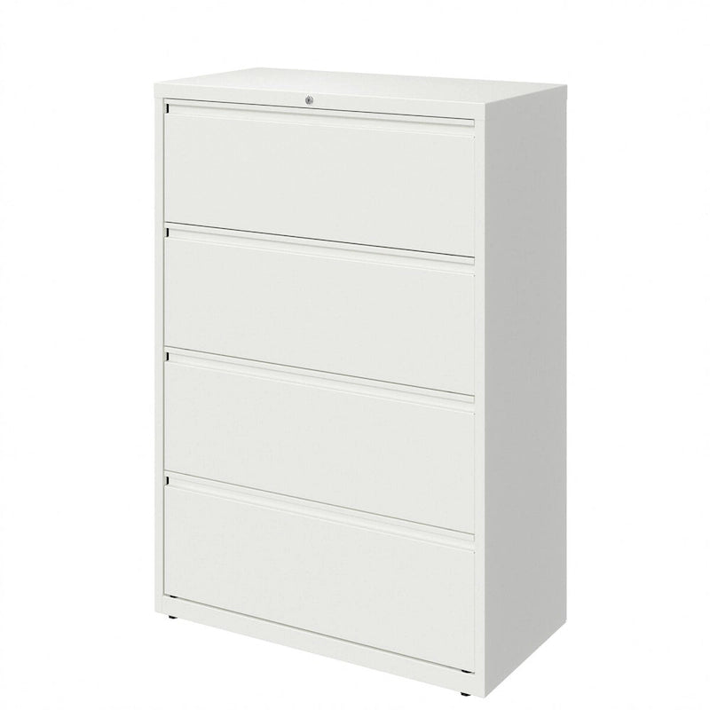 36W 4-Drawer Lateral File Cabinet for Home and Office with Matte Texture Finish