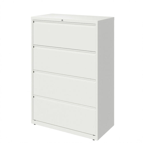 36W 4-Drawer Lateral File Cabinet for Home and Office with Matte Texture Finish