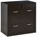 Schedario a 2 cassetti con serratura e chiavi, schedario verticale con barra appendiabiti per formato Letter, Home Office