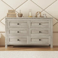 Retro Farmhouse Style Storage Cabinet with 6 Drawer