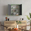 Two Door Wall-Mounted Mirror Cabinet with Retro Style