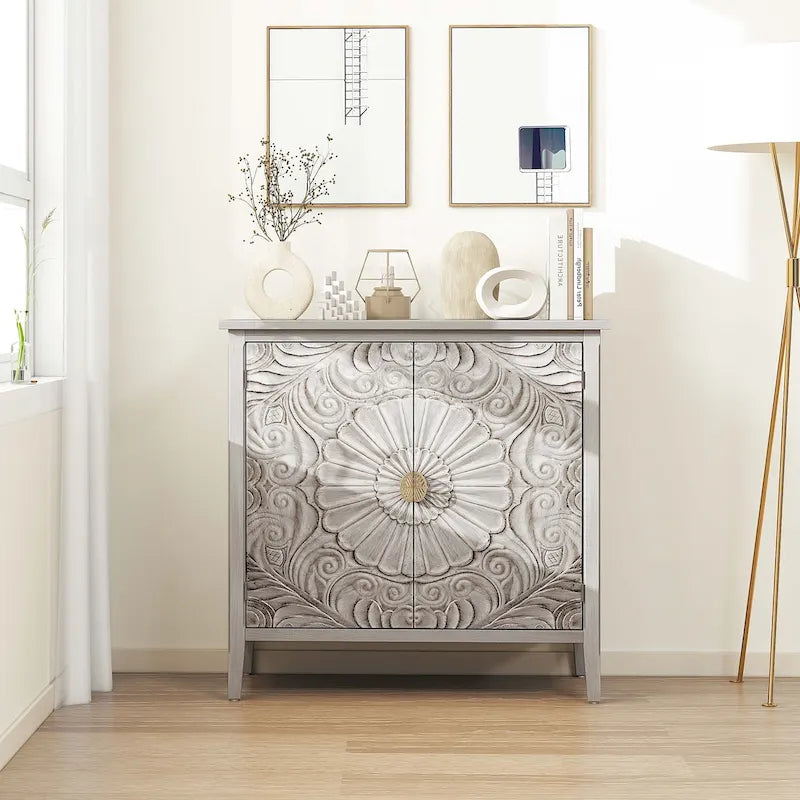 2-Door Storage Cabinet for Bedroom Living Room and Study