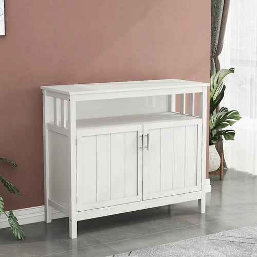 2-Door Kitchen Storage Sideboard with Adjustable Shelf and UV Finish