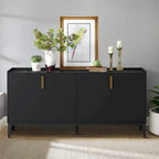 Classica credenza in legno con gambe in legno massello di gomma