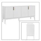 Classica credenza in legno con gambe in legno massello di gomma