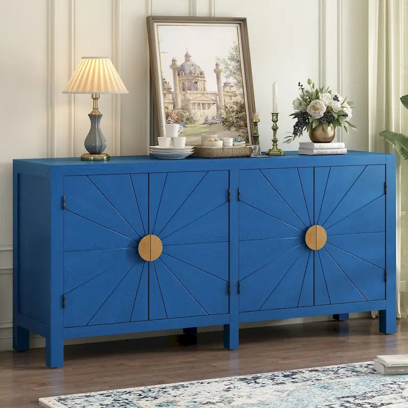 Unique Features of Ash Veneer Cabinet with Radiating Line Pattern Cabinet Doors