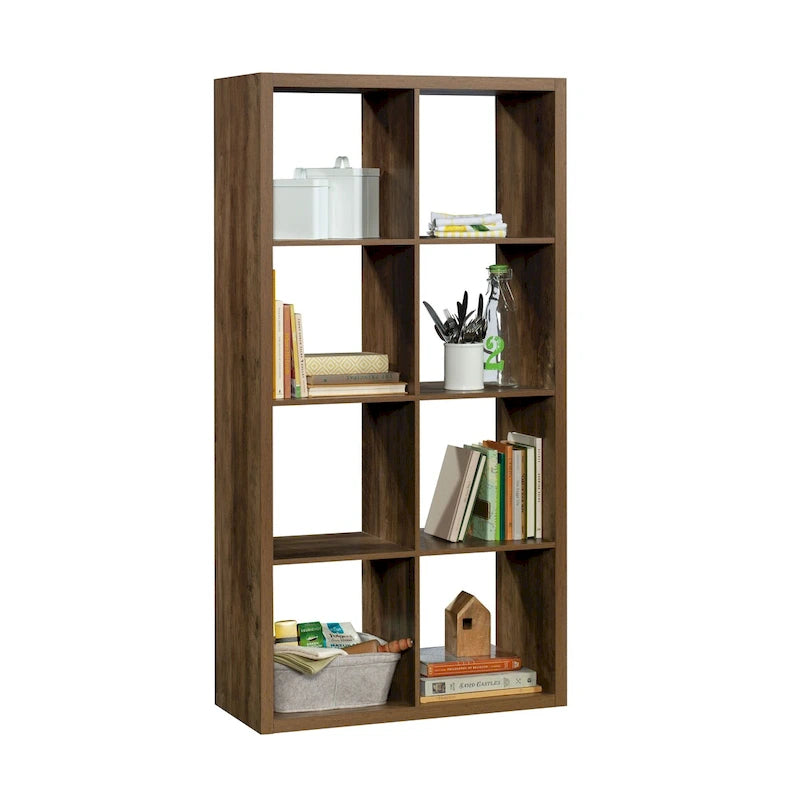 8-Cube Storage Organizer Bookcase in Rural Pine Finish