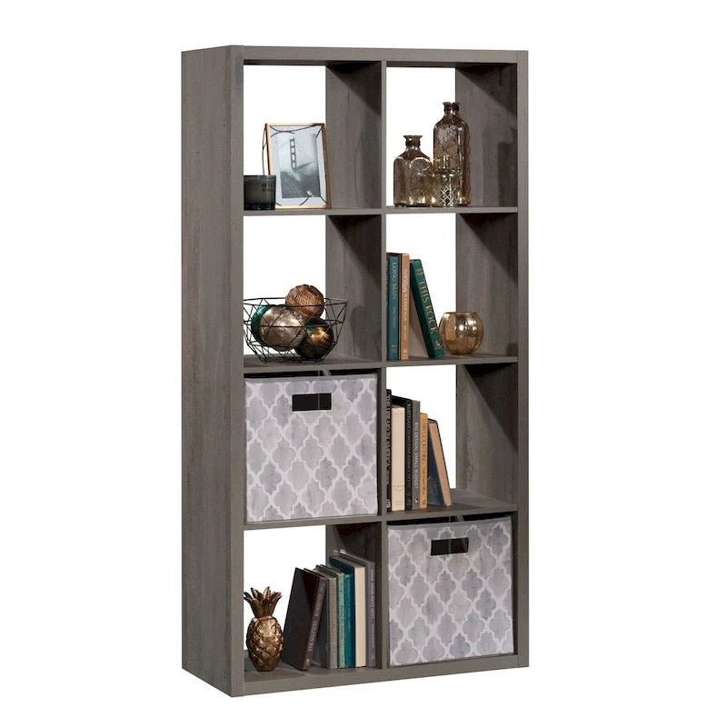 8-Cube Storage Organizer Bookcase in Rural Pine Finish