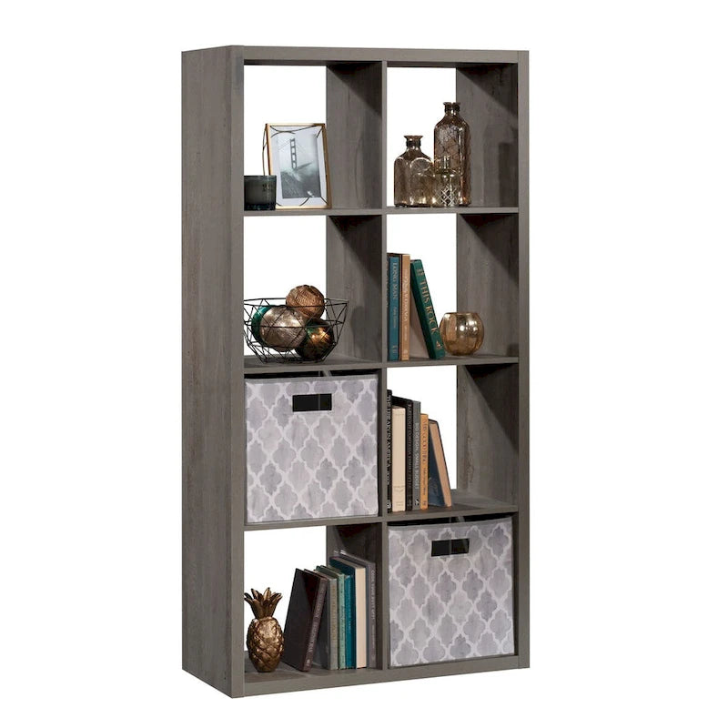 8-Cube Storage Organizer Bookcase in Rural Pine Finish