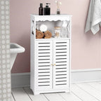 Mobiletto da bagno salvaspazio bianco a terra - 9,5P x 13,4L x 29,5A