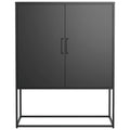 Heavy Duty Metal Buffet Sideboard Modern Steel Storage Cabinet with 2 Shelves, Free Standing