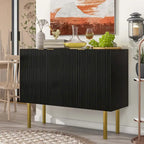 Credenza di Lusso con Gambe in Metallo Dorato