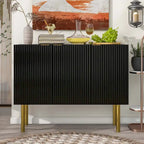 Credenza di Lusso con Gambe in Metallo Dorato